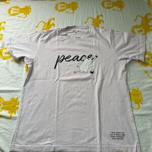 Pink Graphic T-Shirt with Peace Design